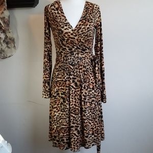 Moda International Leopard Tie Side Dress
